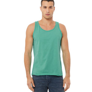 Best Summer Tri-Blend Tank Top Color verde azulado con bordado 3D-Las mejores camisetas del fabricante - Product Image 3