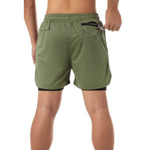 Short en coton taille haute pour homme pour l'été Coupe ample Couleur unie Confortable Décontracté Street-Gym Wear Tissage tissé Service OEM - Product Image 2