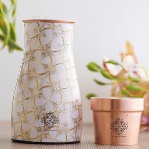 Botella Decorativa de 32 oz para Dormitorio de Indian Art Villa, Diseño de Lujo con Estampado en Oro Puro y Acabado de Mármol para Uso Decorativo - Product Image 4