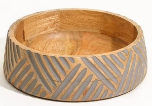 Large acacia <b>wood</b> serving bowl handmade for salad fruits bread centerpiece rustic farmhouse tableware eco friendly kitchen dish - Product Image 2