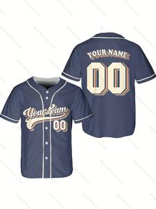 เสื้อเจอร์ซีย์เบสบอลกระดุมถักสองชั้นสำหรับผู้ใหญ่เสื้อกีฬาพิมพ์ดิจิตอลคุณภาพสูงระบายอากาศได้ดี - Product Image 3