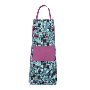 Floral Printed <b>Apron</b> Manufacturer 2026 Trendy <b>Kitchen</b> Cooking Bib Anti Stain Unisex Baking Bulk OEM Private Label Supply - Product Image 1