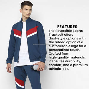 Survêtement Homme de Haute Qualité en Coton/Polyester Designs Personnalisés Fermeture Éclair Complète Manches Longues Écologique Coupe-Vent Confortable - Product Image 5