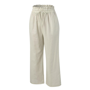 Pantalones de Lona para Mujer, Corte Regular, Cintura Elástica, Tiro Medio, Secado Rápido, Transpirables, Diseño Moderno - Product Image 3