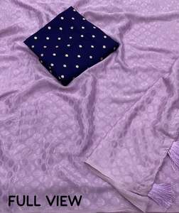 <b>Hot</b> Selling Crape Silk With Woven Design <b>Saree</b> Manufacturer And Supplier From Surat At Whole Rate From Surat - Product Image 5