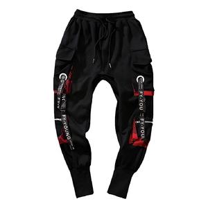 Pantalon Cargo Hip Hop Taille Haute Respirant Décontracté pour Homme Nouveau Streetwear Rubans Techwear Pantalon de Survêtement Coupe Ample - Product Image 4