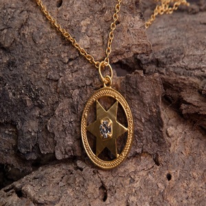 Collier pendentif étoile en argent sterling 925 fait à la main pour femme plaqué or CZ sans nickel certifié sans plomb pendentifs fins breloques - Product Image 6