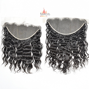 Fabrication de tissage frontal vietnamien brut 13*6, cheveux vierges 100% naturels, traitement du temple, aucun traitement, extensions de cheveux humains non traités - Product Image 3