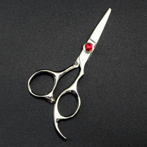 Ciseaux de coiffure en acier professionnels JP 440c 5.5 ''Red Gem Cut Sharp Tip pour sourcils et coupe de cheveux pour barbiers et coiffeurs - Product Image 2