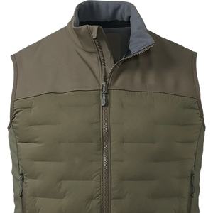 Conception personnalisée rembourré Gilet matelassé hommes bouffant fermeture éclair sans manches col solide utilitaire matelassé gilet hommes gilet respirant - Product Image 4