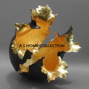 Set of 2 Cast Aluminum <b>Nickel</b> Plated Oval Shape Metal Fancy Fruit Bowls Unique Serving Bowls for Wedding Event Decorations - Product Image 5