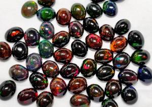 3A haute qualité Welo opale grande taille fabrication de bijoux Cabochon forme ovale feu noir opale éthiopienne pierre précieuse de guérison en vrac - Product Image 3