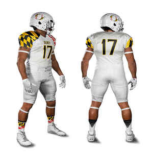 Maillots de football américain personnalisés en gros, imprimés par transfert thermique, respirants, antibactériens, séchage rapide, anti-UV, grandes tailles - Product Image 2