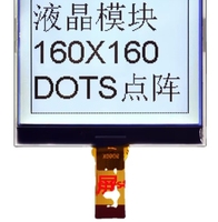 LCM 160160 layar tampilan industri 3.2 inci FSTN TFT Dot matriks dengan latar belakang putih dan teks hitam untuk layar instrumen