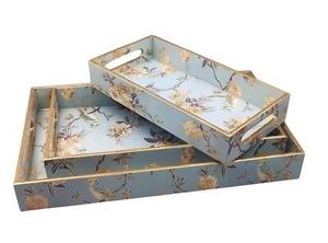 Bandeja de madera recubierta de esmalte Bandeja duradera para servir aperitivos para decoración del hogar Fabricante indio - Product Image 6