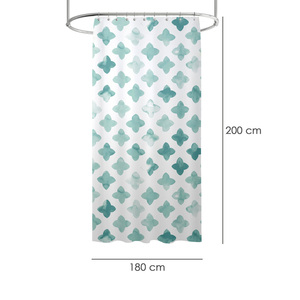 Tenda da doccia geometrica blu 180x200 cm. Impermeabile - Product Image 2