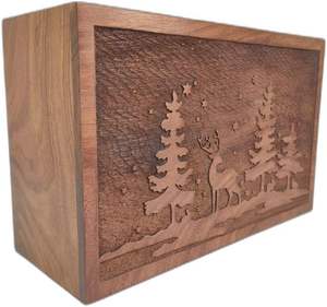 Rosewood <b>Urn</b> For Human Ashes <b>Large</b> Wooden cremation For Pet Dog Ashes Keepsake <b>urn</b> For Ashes Personalized - Product Image 2