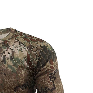 Camiseta Deportiva de Compresión de Manga Larga para Hombre, Cuello Redondo, Corte Ajustado, Secado Rápido, Transpirable, Ecológica, 320g, Tejido Deportivo - Product Image 2