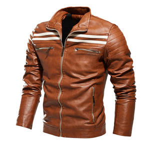 Veste coupe-vent en cuir de vache 100% personnalisée pour hommes veste en toile résistante à l'eau avec col montant couleur unie teinte - Product Image 4