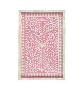 Plateaux modernes faits à la main en MDF incrusté d'os par Craftsy Home Plateau de service multicolore pour mariage ou Ramadan Vente saisonnière - Product Image 3