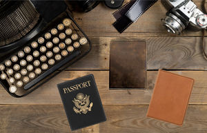 Feature Wholesale Fashionable Custom Logo RFID Blocking Genuine Leather <b>Passport</b> <b>Holder</b> PTH-0047B - Product Image 3