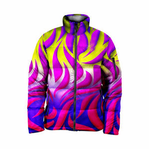 El último diseño de moda hecho a medida impreso con capucha ropa de invierno abrigo blanco chaqueta acolchada de moda para hombres chaqueta al aire libre - Product Image 5