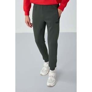 Pantalon de survêtement pour homme Cesar Khaki avec poches et tissu brossé - 84929 - Khaki - Product Image 1