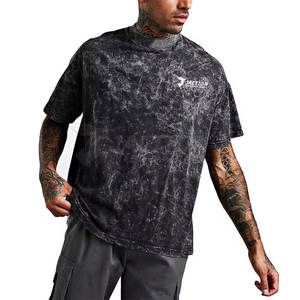 Camisetas de estilo único para hombre, camisetas de media manga con cuello redondo, gran oferta de moda, 100% algodón, ajuste holgado, camiseta de lavado ácido estampada para hombre - Product Image 1