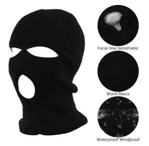Bonnets en tricot avec logo personnalisé en gros Masque de ski intégral avec cagoule à 3 trous Bonnets - Product Image 3