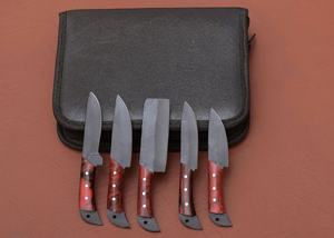 มีดทำครัวขนาดเล็กงานประดิษฐ์ทำด้วยมือคุณภาพสูงใบมีดสแตนเลสปลอมด้วยมีดเชฟฟอสเฟตพร้อมปลอกหนัง - Product Image 6