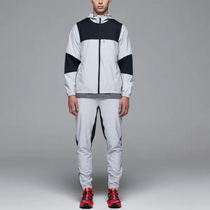 ชุดวอร์มซิปผู้ชายคอลเลคชั่นใหม่ เสื้อแจ็คเก็ตกันลมสำหรับฤดูหนาว กางเกงขายาว ลายพิมพ์สีชมพู ชุดกีฬา น้ำหนักเบา ทนทานต่อการสึกหรอ - Product Image 4