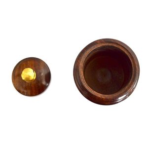 Récipient de stockage des aliments en bois de manguier naturel fabriqué à la main pour le voyage-Passe au lave-vaisselle Couvercle supérieur rabattable de grande capacité - Product Image 6