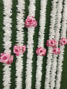 พวงดอกไม้ประดับสวนดอกกุหลาบดอกมะลิโรแมนติกโคมไฟแบบโบราณแขวนติดผนังสไตล์ดิวาลีตกแต่งงานแต่งงานประดับชานบ้านระเบียงสวน - Product Image 3