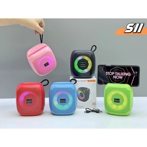 Colorful S11 Portable Wireless <b>Speaker</b> RGB Lights FM USB TF Card Outdoor Party <b>Mini</b> <b>Speaker</b> With Built In Battery - Product Image 3