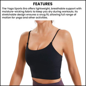 Soutien-gorge de sport de yoga solide et ajusté, mélange parfait de confort, de style et de flexibilité pour un usage quotidien - Product Image 5