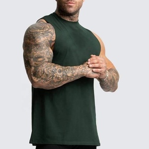 Débardeur de sport pour homme 100% coton tricoté respirant séchage rapide uni Fabrication directe usine - Product Image 2