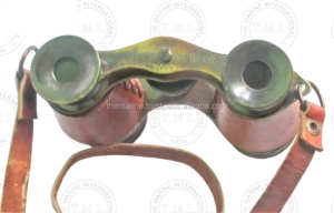 Binocular náutico hecho a mano de latón y cuero de 6 ", antiguo, coleccionable, náutico, Pirata marino, funcional marítimo - Product Image 2