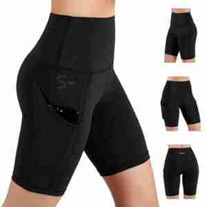 Pantalones Cortos Deportivos de Cintura Media para Mujer, 100% Algodón, Secado Rápido, Impermeables, para Verano, Gimnasio, Yoga, Ciclismo - Product Image 5