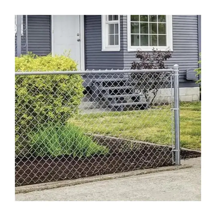Sustainable hot dip galvanized 6 gauge chain link fence 10 foot farm fence chain link fence with post for boundary wall