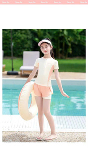 Traje de baño de Spandex/nailon sólido de 2 piezas para mujer de alta calidad Anti-UV impermeable secado rápido 4 vías estiramiento Micro sujetador falda logotipo frontal - Product Image 2