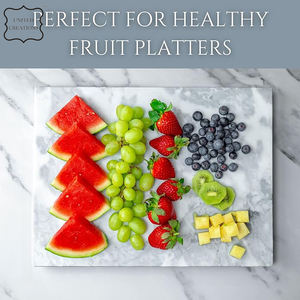 เขียงลายหินอ่อนสำหรับหั่นผักและผลไม้มาใหม่พร้อมกล่องบรรจุที่สะดวก - Product Image 3