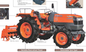 Farming Tractor Kubota L4508 - 45 HP Tractors Mini Farm <b>Machinery</b> Articulated <b>Equipment</b> <b>Agricultural</b> 4wd Tractor - Product Image 2