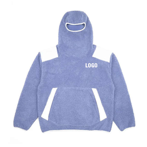 Invierno personalizado de gran tamaño Polar polar de peso pesado Vintage pasamontañas en blanco con cremallera completa sudaderas térmicas 100% algodón - Product Image 3