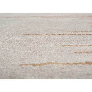 พรมขนสัตว์ผสมไหมไผ่ถักมือสีเบจและสีน้ำตาลลายAbstract รุ่น Kavi Afterglow สำหรับตกแต่งบ้าน ห้องนั่งเล่น และทางเดิน รุ่น Eskm-07 - Product Image 3