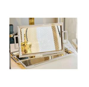 Bandeja de catering de artículos de hotel de diseño atractivo Bandeja DE SERVICIO DE METAL martillado para proveedores mayoristas a buen precio - Product Image 3