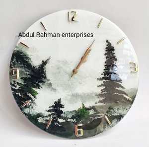 Reloj de madera de resina creativo antiguo, reloj de pared de cuarzo de hecho a medida para el hogar una sola cara, sala de estar, hecho a mano a un precio - Product Image 6