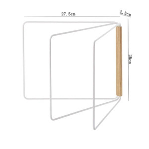 Sleek Elegant Metal <b>Kitchen</b> <b>Towel</b> <b>Holder</b> Easy Access Organized Countertops Made from Premium Wood - Product Image 5
