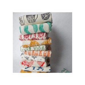 Custom Made Your Own Design With Remarkable Kitchen 100% Cotton Bulk Organic Absorbent Hand Block Digital Printed Tea Towels - Product Image 2