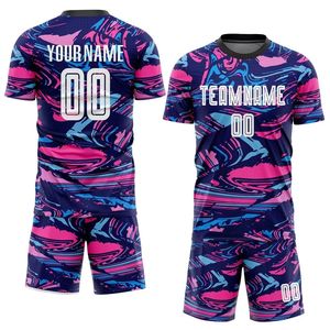 Ensemble d'uniformes de football personnalisés de qualité supérieure, impression par sublimation numérique, logo personnalisé, tissu en spandex/polyester à séchage rapide, personnalisé - Product Image 4