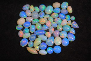 Cabochon d'opale éthiopienne rougeoyante Welo brillant arc-en-ciel gemmes d'opale flashy avec pierre précieuse d'opale éthiopienne en vrac de grande taille - Product Image 6
